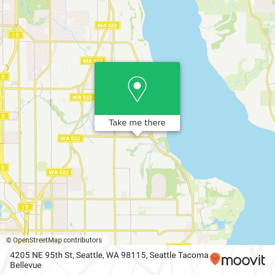Mapa de 4205 NE 95th St, Seattle, WA 98115