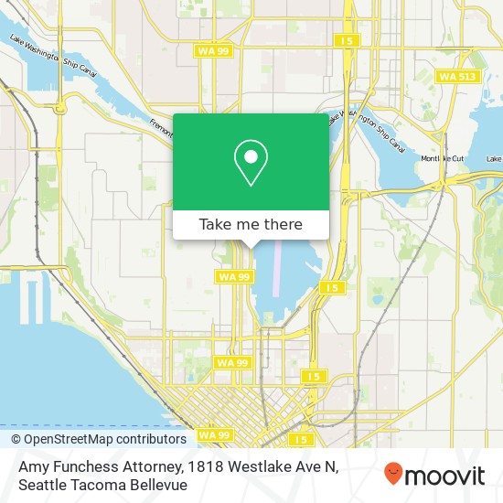 Mapa de Amy Funchess Attorney, 1818 Westlake Ave N