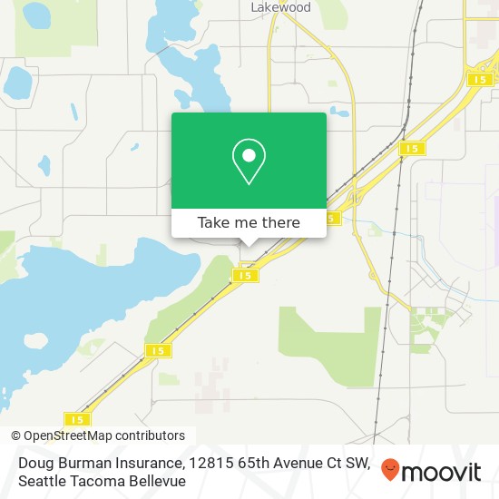 Mapa de Doug Burman Insurance, 12815 65th Avenue Ct SW