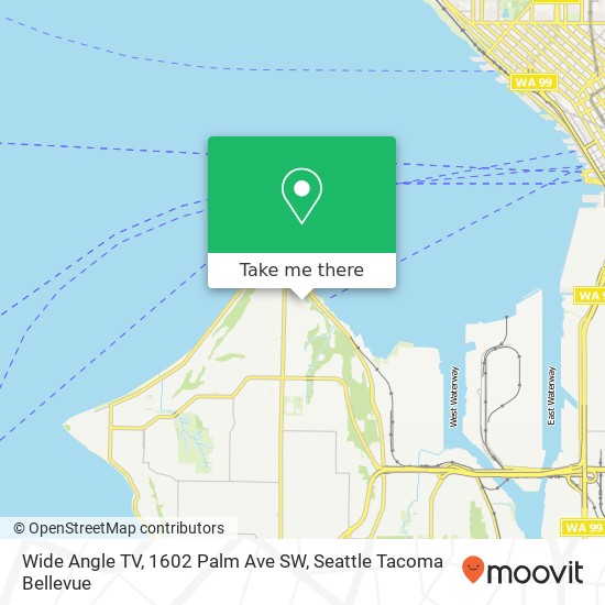 Mapa de Wide Angle TV, 1602 Palm Ave SW