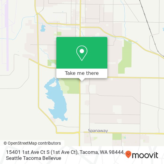 Mapa de 15401 1st Ave Ct S (1st Ave Ct), Tacoma, WA 98444