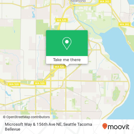 Microsoft Way & 156th Ave NE map