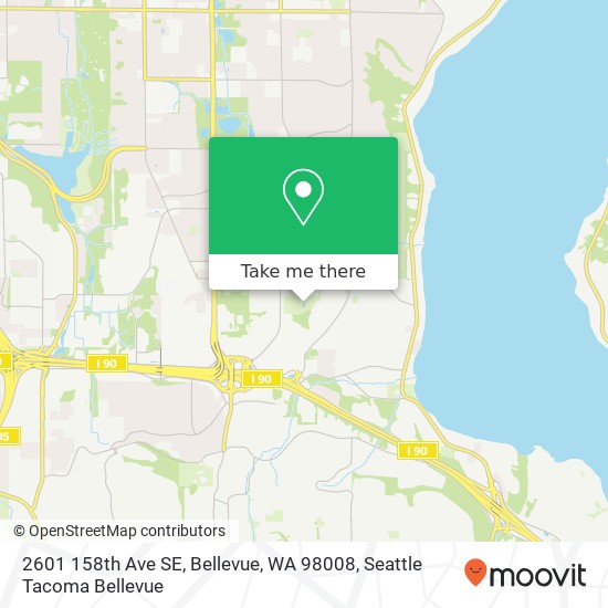 Mapa de 2601 158th Ave SE, Bellevue, WA 98008