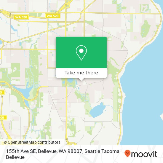 155th Ave SE, Bellevue, WA 98007 map