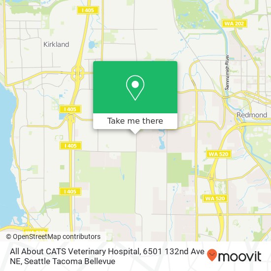 Mapa de All About CATS Veterinary Hospital, 6501 132nd Ave NE