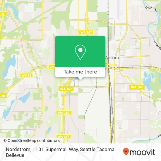 Mapa de Nordstrom, 1101 Supermall Way