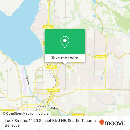 Mapa de Lock Smiths, 1190 Sunset Blvd NE