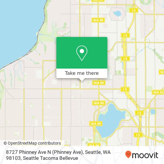 Mapa de 8727 Phinney Ave N (Phinney Ave), Seattle, WA 98103