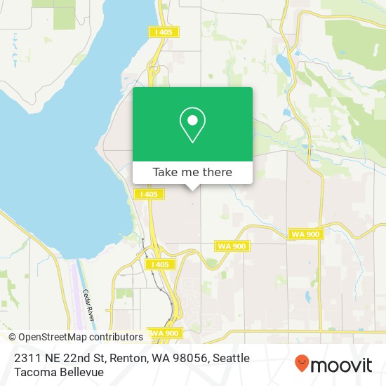 Mapa de 2311 NE 22nd St, Renton, WA 98056