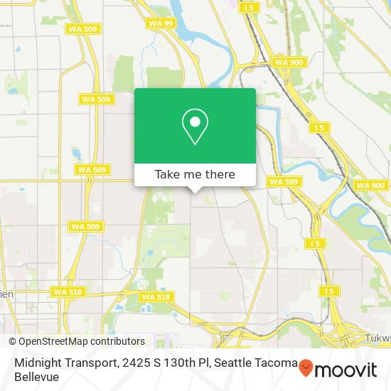 Mapa de Midnight Transport, 2425 S 130th Pl