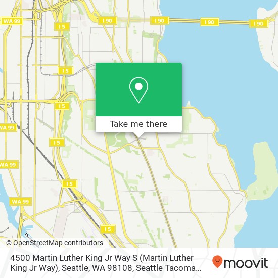 Mapa de 4500 Martin Luther King Jr Way S (Martin Luther King Jr Way), Seattle, WA 98108