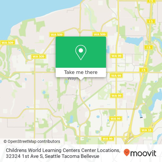 Childrens World Learning Centers Center Locations, 32324 1st Ave S map