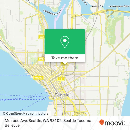 Mapa de Melrose Ave, Seattle, WA 98102