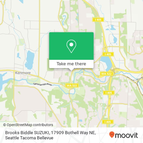 Brooks Biddle SUZUKI, 17909 Bothell Way NE map
