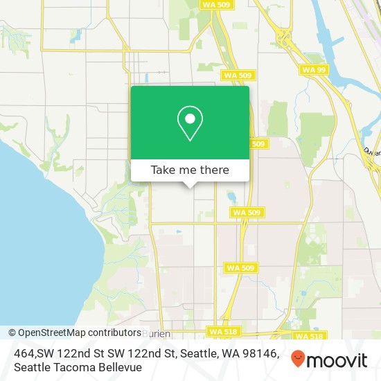 Mapa de 464,SW 122nd St SW 122nd St, Seattle, WA 98146