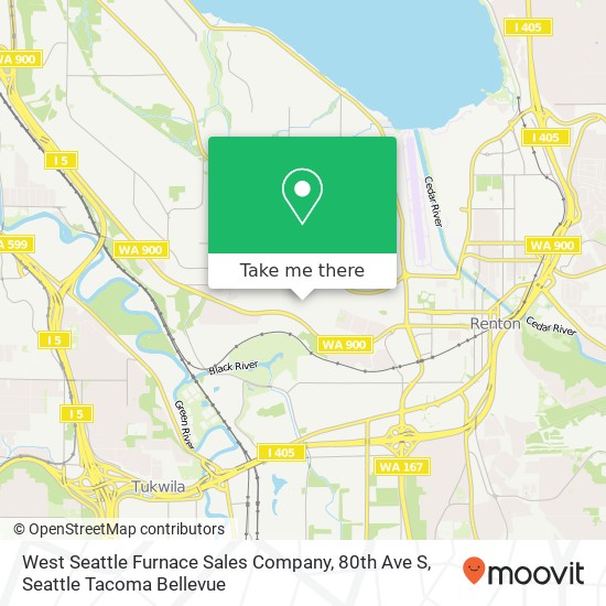 Mapa de West Seattle Furnace Sales Company, 80th Ave S