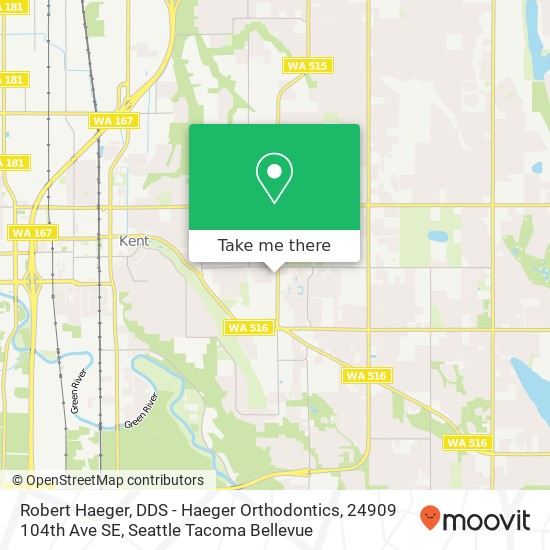 Mapa de Robert Haeger, DDS - Haeger Orthodontics, 24909 104th Ave SE