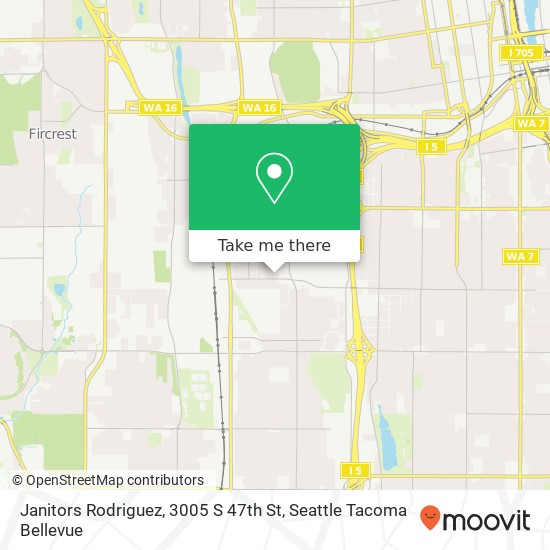 Mapa de Janitors Rodriguez, 3005 S 47th St