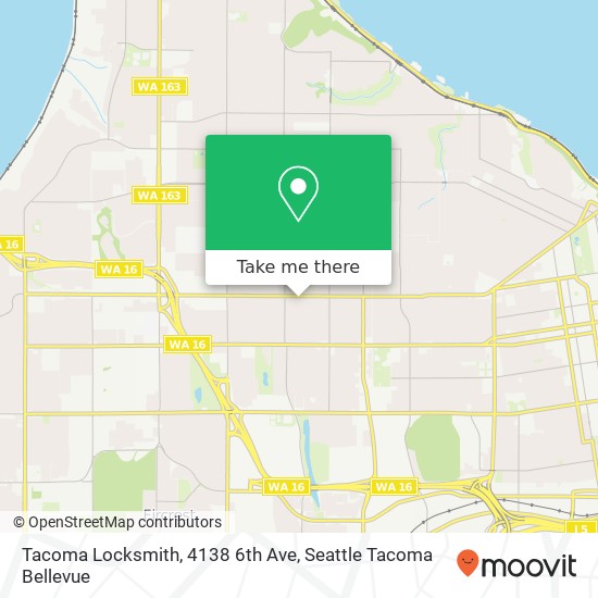 Mapa de Tacoma Locksmith, 4138 6th Ave