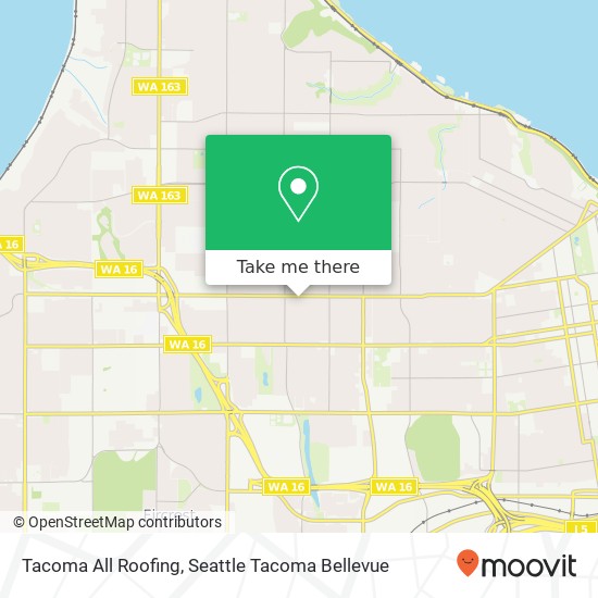 Tacoma All Roofing map