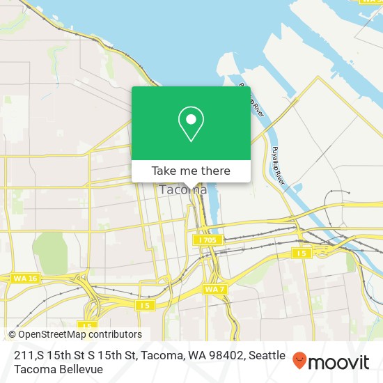 Mapa de 211,S 15th St S 15th St, Tacoma, WA 98402