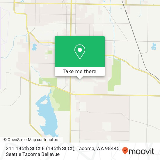 Mapa de 211 145th St Ct E (145th St Ct), Tacoma, WA 98445