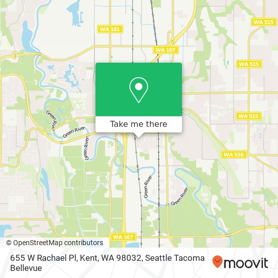 655 W Rachael Pl, Kent, WA 98032 map