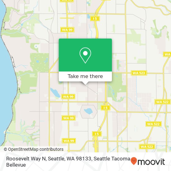 Mapa de Roosevelt Way N, Seattle, WA 98133