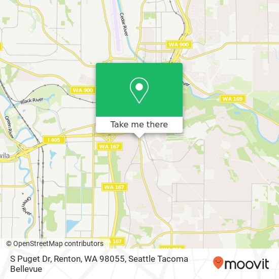 Mapa de S Puget Dr, Renton, WA 98055