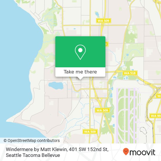Windermere by Matt Klewin, 401 SW 152nd St map