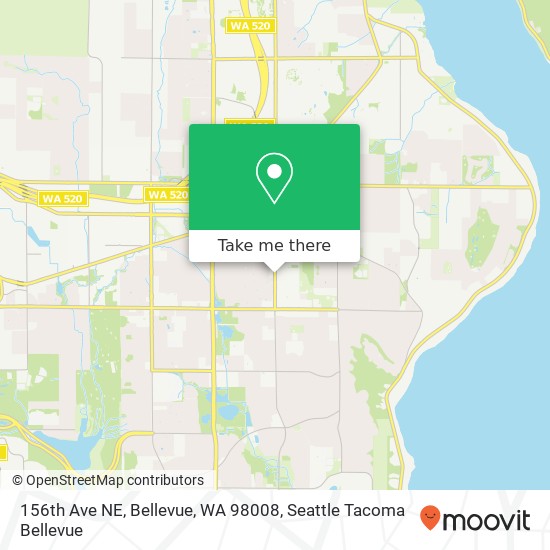 156th Ave NE, Bellevue, WA 98008 map