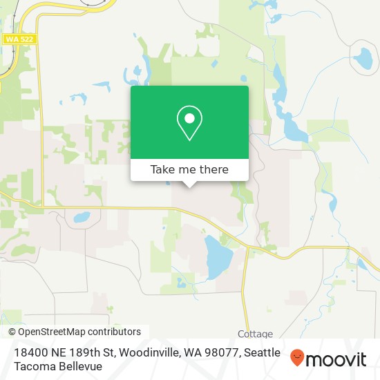 Mapa de 18400 NE 189th St, Woodinville, WA 98077