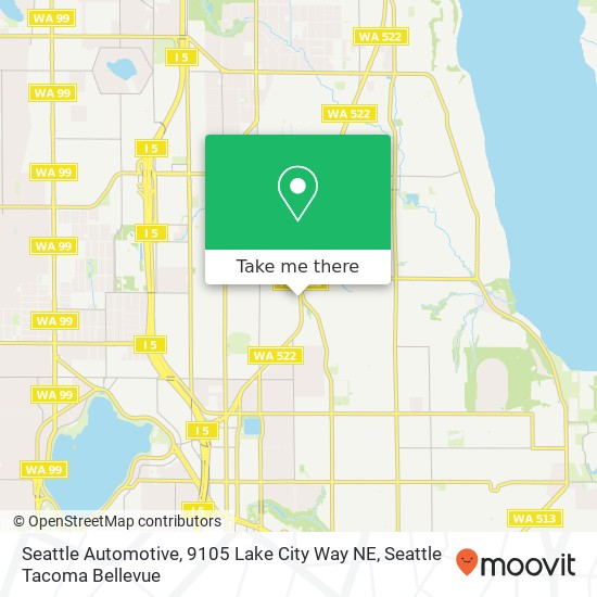 Mapa de Seattle Automotive, 9105 Lake City Way NE