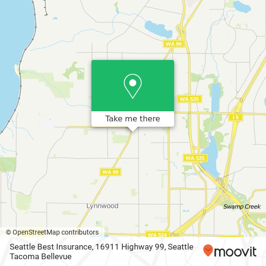 Seattle Best Insurance, 16911 Highway 99 map