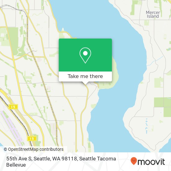 Mapa de 55th Ave S, Seattle, WA 98118