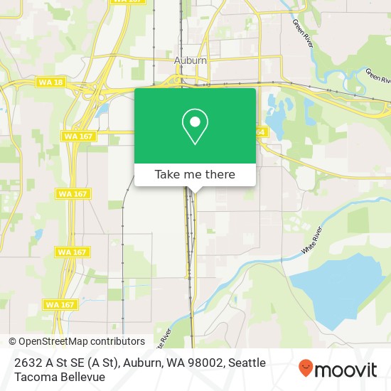 Mapa de 2632 A St SE (A St), Auburn, WA 98002