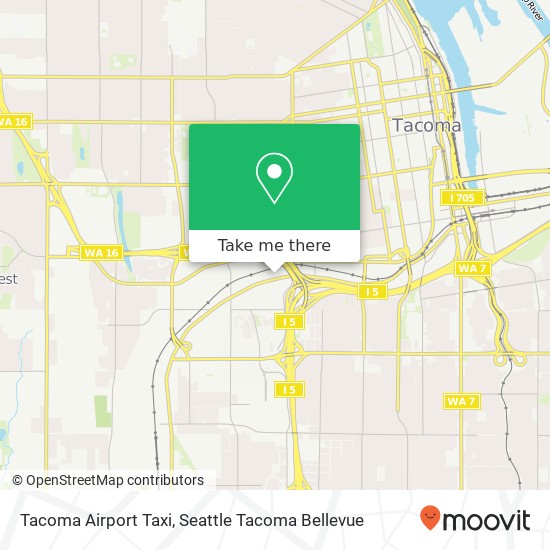 Mapa de Tacoma Airport Taxi