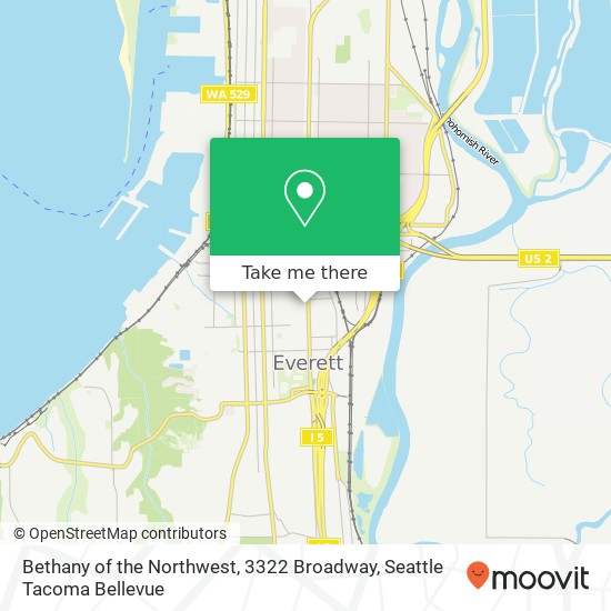 Bethany of the Northwest, 3322 Broadway map