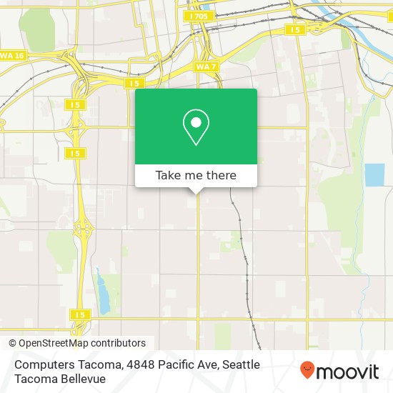 Mapa de Computers Tacoma, 4848 Pacific Ave