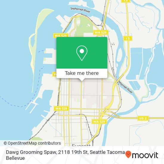 Mapa de Dawg Grooming Spaw, 2118 19th St