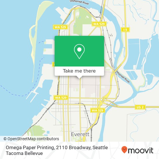 Mapa de Omega Paper Printing, 2110 Broadway