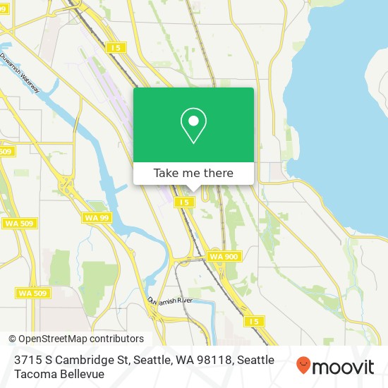 Mapa de 3715 S Cambridge St, Seattle, WA 98118