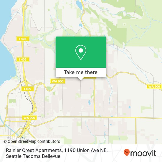 Rainier Crest Apartments, 1190 Union Ave NE map