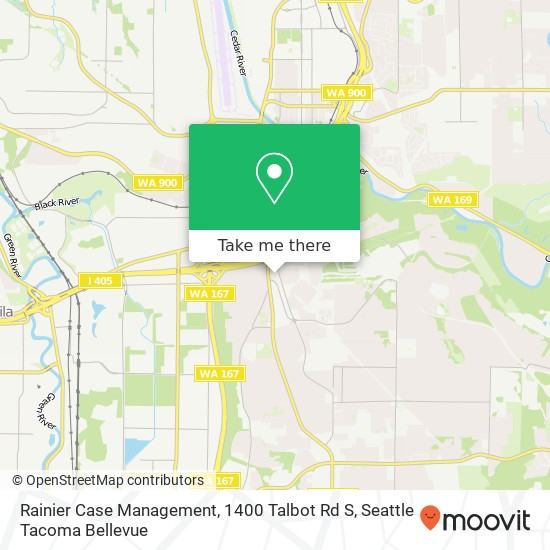 Rainier Case Management, 1400 Talbot Rd S map