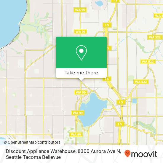 Mapa de Discount Appliance Warehouse, 8300 Aurora Ave N