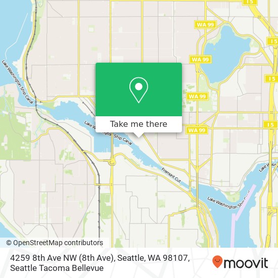 4259 8th Ave NW (8th Ave), Seattle, WA 98107 map