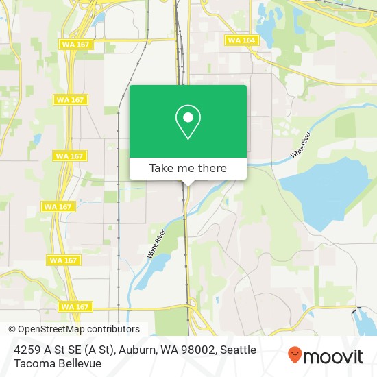 Mapa de 4259 A St SE (A St), Auburn, WA 98002