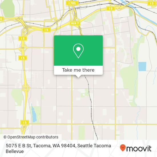 Mapa de 5075 E B St, Tacoma, WA 98404