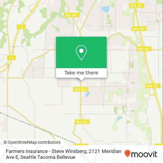 Mapa de Farmers Insurance - Steve Winsberg, 2121 Meridian Ave E