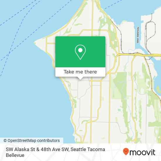 Mapa de SW Alaska St & 48th Ave SW